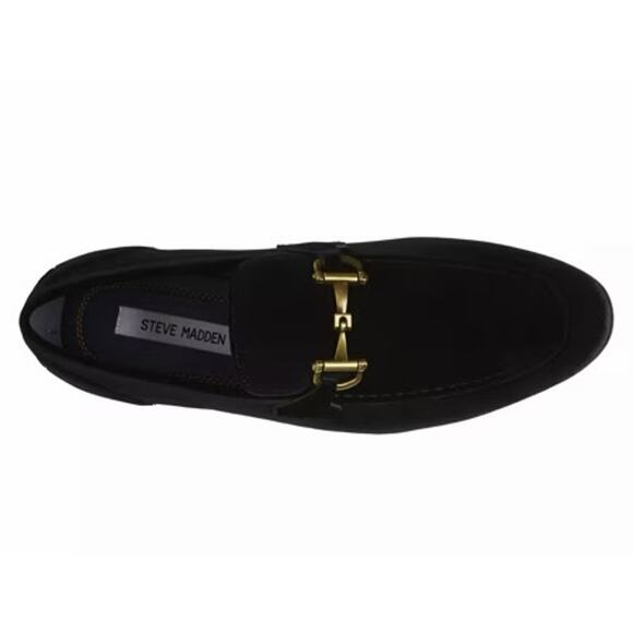 Steve Madden Sz 7 Delrayy Black Velvet Bit Slip On Men’s Dress Shoe Loafers main image 7